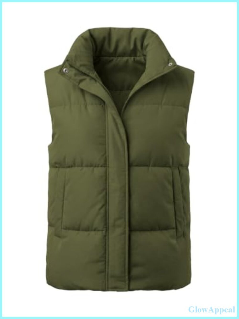 Women Puffer Vest Lightweight Sleeveless Zip Up Padded Winter Outerwear with